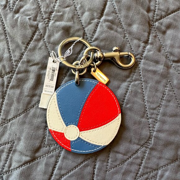 NWT Coach Beachball Bag Charm - Picture 2 of 2